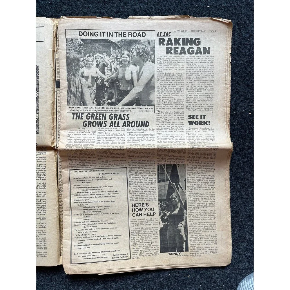 1970s Berkeley Bark CounterCulture, Black Panther Party, Underground Newspaper,